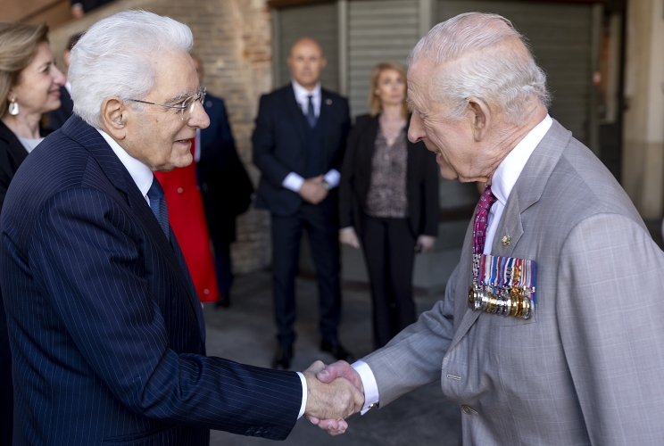  Il Presidente della Repubblica Sergio Mattarella a Ravenna accoglie Re Carlo III