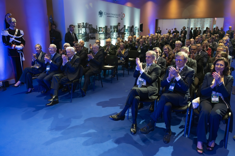 Il Presidente della Repubblica Sergio Mattarella all’80° Anniversario della Confcommercio
