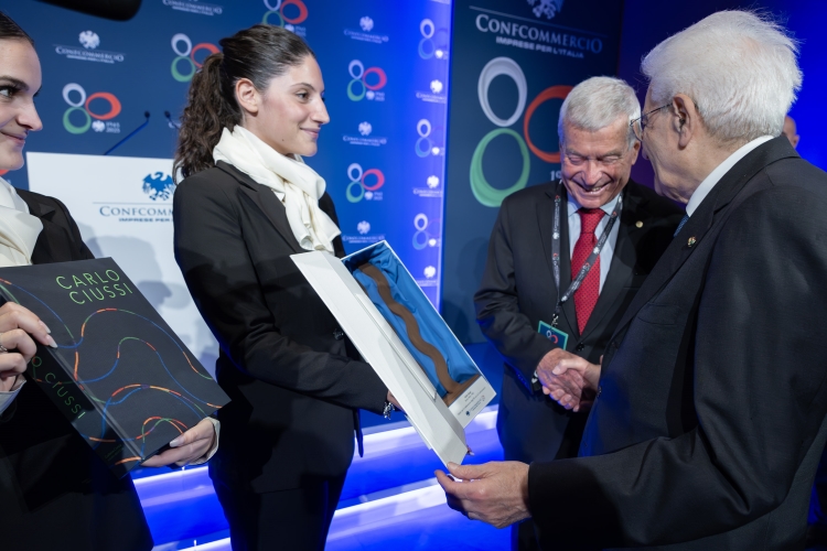 Il Presidente della Repubblica Sergio Mattarella all’80° Anniversario della Confcommercio
