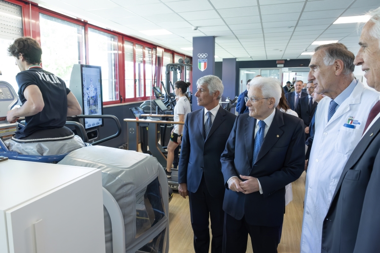 Il Presidente della Repubblica Sergio Mattarella visita Centro di Preparazione Olimpica del CONI “Giulio Onesti” 

