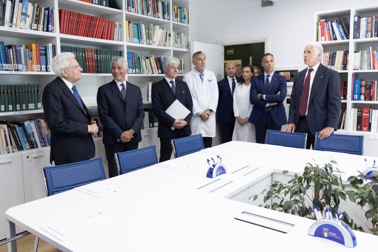 Il Presidente della Repubblica Sergio Mattarella visita Centro di Preparazione Olimpica del CONI “Giulio Onesti” 
