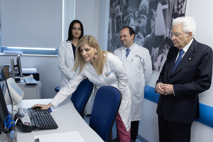 Il Presidente della Repubblica Sergio Mattarella visita Centro di Preparazione Olimpica del CONI “Giulio Onesti” 
