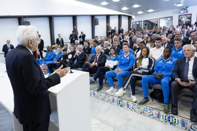 Il Presidente della Repubblica Sergio Mattarella visita Centro di Preparazione Olimpica del CONI “Giulio Onesti” 
