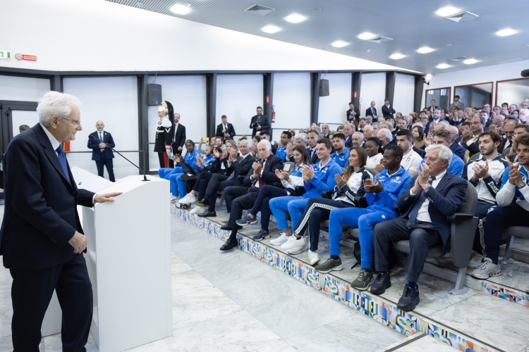 Il Presidente della Repubblica Sergio Mattarella visita Centro di Preparazione Olimpica del CONI “Giulio Onesti” 
