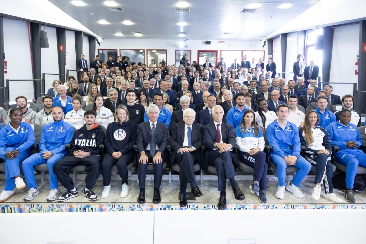 Il Presidente della Repubblica Sergio Mattarella visita Centro di Preparazione Olimpica del CONI “Giulio Onesti” 
