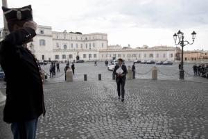 Il Prof. Giuseppe Conte al suo arrivo al Quirinale