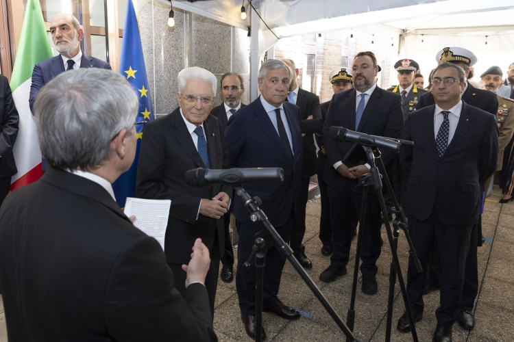Il Presidente della Repubblica Sergio Mattarella, con il Ministro degli Affari Esteri e della Cooperazione internazionale, Antonio Tajani,  incontra il personale della Rappresentanza Permanente d’Italia presso l’Unione Europea