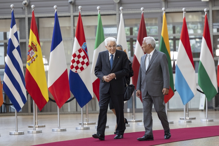 Il Presidente della Repubblica Sergio Mattarella incontra António Costa Presidente del Consiglio Europeo
