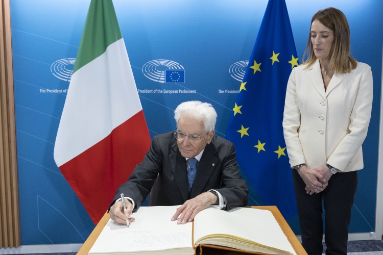 Il Presidente della Repubblica Sergio Mattarella incontra Roberta Metsola, Presidente del Parlamento Europeo