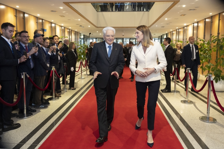 Il Presidente della Repubblica Sergio Mattarella incontra Roberta Metsola, Presidente del Parlamento Europeo