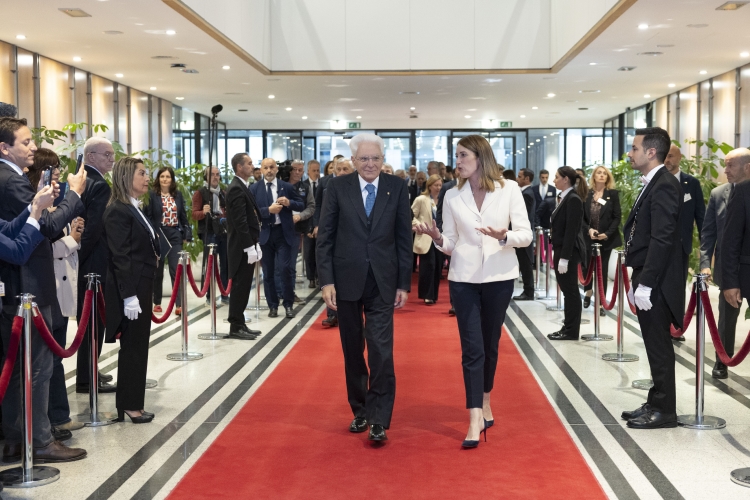 Il Presidente della Repubblica Sergio Mattarella incontra Roberta Metsola, Presidente del Parlamento Europeo