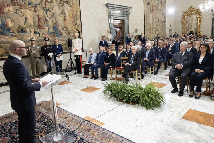 Fabio Pinelli, Vice Presidente del Consiglio Superiore della Magistratura, in occasione dell'incontro del Presidente della Repubblica con i Magistrati ordinari in tirocinio nominati con D.M. 15/04/2024 e D.M. 22/10/2024
