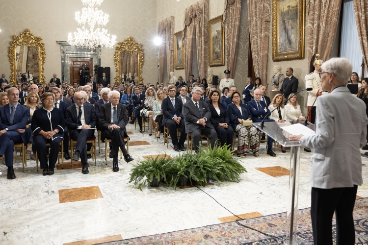 Silvana Sciarra Presidente della Scuola Superiore della Magistratura in occasione dell'incontro del Presidente della Repubblica con i Magistrati ordinari in tirocinio nominati con D.M. 15/04/2024 e D.M. 22/10/2024
