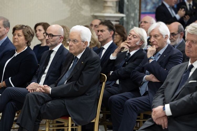 Il Presidente della Repubblica Sergio Mattarella in occasione dell'incontro del Presidente della Repubblica con i Magistrati ordinari in tirocinio nominati con D.M. 15/04/2024 e D.M. 22/10/2024
