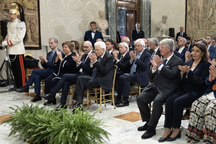 Il Presidente della Repubblica Sergio Mattarella in occasione dell'incontro del Presidente della Repubblica con i Magistrati ordinari in tirocinio nominati con D.M. 15/04/2024 e D.M. 22/10/2024
