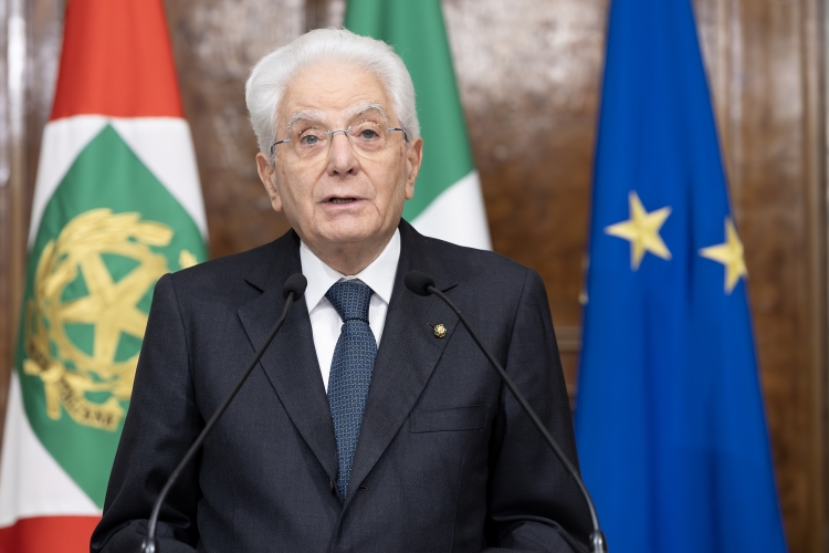 Il Presidente della Repubblica Sergio Mattarella in occasione dell'incontro del Presidente della Repubblica con i Magistrati ordinari in tirocinio nominati con D.M. 15/04/2024 e D.M. 22/10/2024
