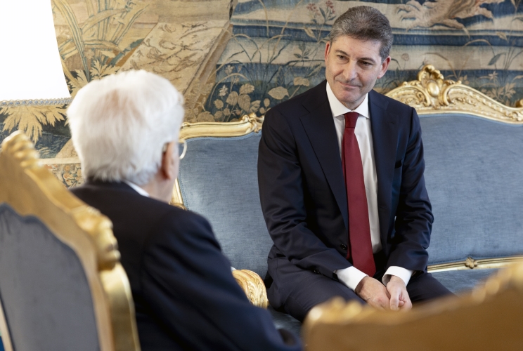 Il Presidente Sergio Mattarella con Vittorio Pisani, Capo della Polizia Direttore Generale della Pubblica sicurezza