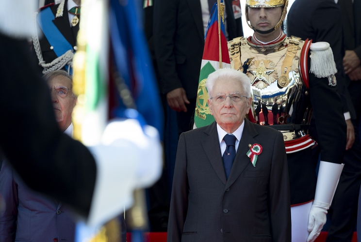 Il Presidente Sergio Mattarella alla Rivista Militare in occasione del 79° anniversario della Repubblica Italiana