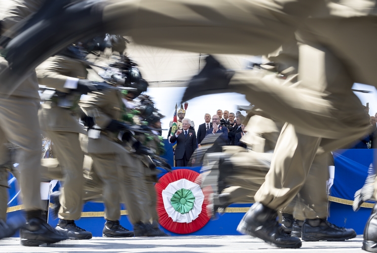 Il Presidente Sergio Mattarella alla Rivista Militare in occasione del 79° anniversario della Repubblica Italiana