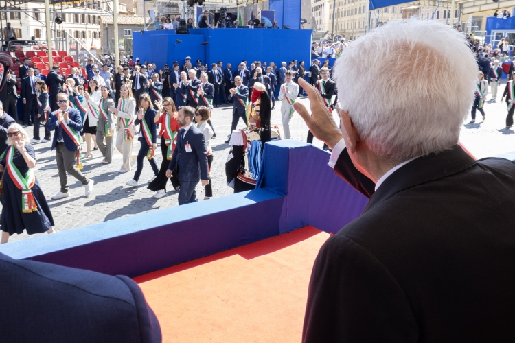 Il Presidente Sergio Mattarella alla Rivista Militare in occasione del 79° anniversario della Repubblica Italiana
