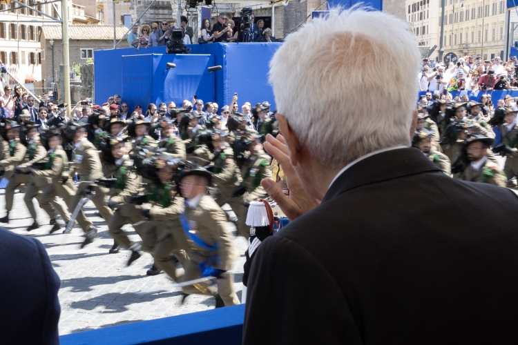 Il Presidente Sergio Mattarella alla Rivista Militare in occasione del 79° anniversario della Repubblica Italiana