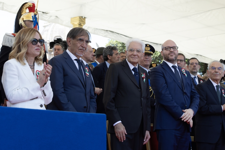 Il Presidente Sergio Mattarella alla Rivista Militare in occasione del 79° anniversario della Repubblica Italiana