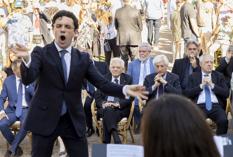 Il Presidente Sergio Mattarella in occasione dell’apertura alle categorie fragili per la Festa della Repubblica
