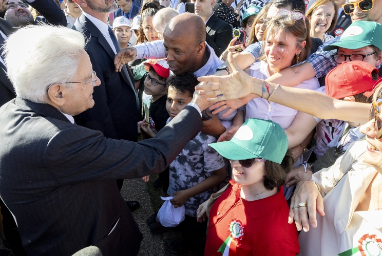 Il Presidente Sergio Mattarella in occasione dell’apertura alle categorie fragili per la Festa della Repubblica
