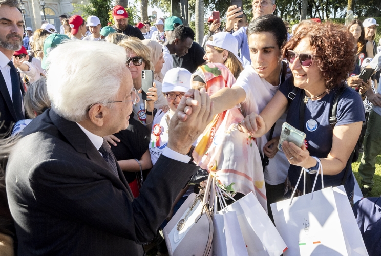 Il Presidente Sergio Mattarella in occasione dell’apertura alle categorie fragili per la Festa della Repubblica