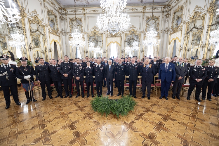 Il Presidente della Repubblica Sergio Mattarella in occasione del 211° anniversario della costituzione dell’Arma dei Carabinieri