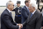 Il Presidente Mattarella arriva all’aeroporto di Lussemburgo
