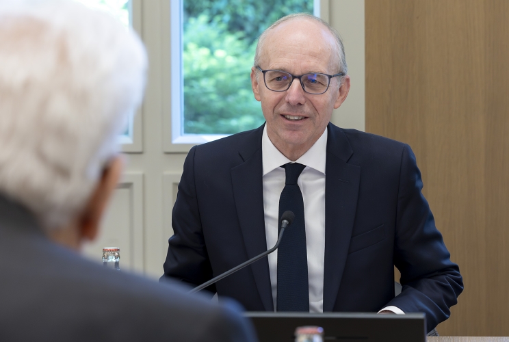 Il Presidente della Repubblica Sergio Mattarella con il Primo Ministro del Granducato di Lussemburgo, Luc Frieden