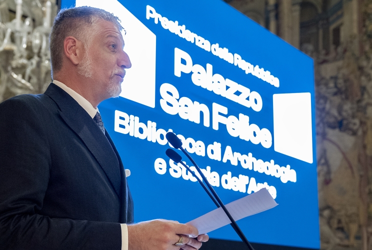 L'intervento del Sig. Alessandro Giuli, Ministro della cultura alla cerimonia di inaugurazione di parte della nuova sede della Biblioteca di Archeologia e Storia dell’Arte a Palazzo San Felice