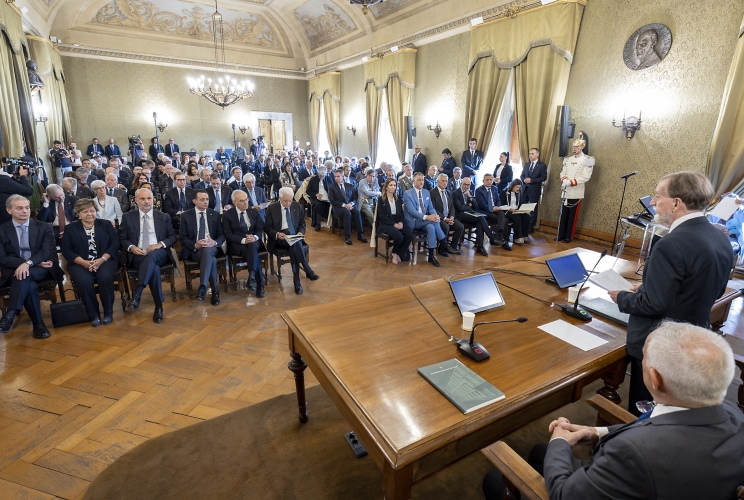 Il Presidente Sergio Mattarella in occasione dell'Adunanza solenne di chiusuradell’anno accademico 2024-2025 dell’Accademia Nazionale dei Lincei