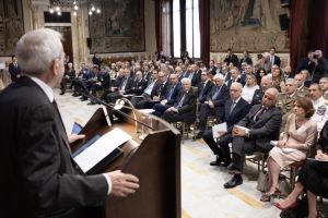 Il Presidente della Repubblica Sergio Mattarella in occasione della presentazione del Rapporto "per una strategia di sicurezza nazionale” di Futuri Probabili - Associazione per la Formazione del Capitale Umano
