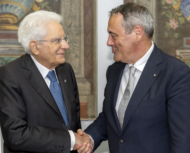 Il Presidente Sergio Mattarella con Stefano Besseghini, Presidente dell'Autorità di regolazione per Energia Reti e Ambiente