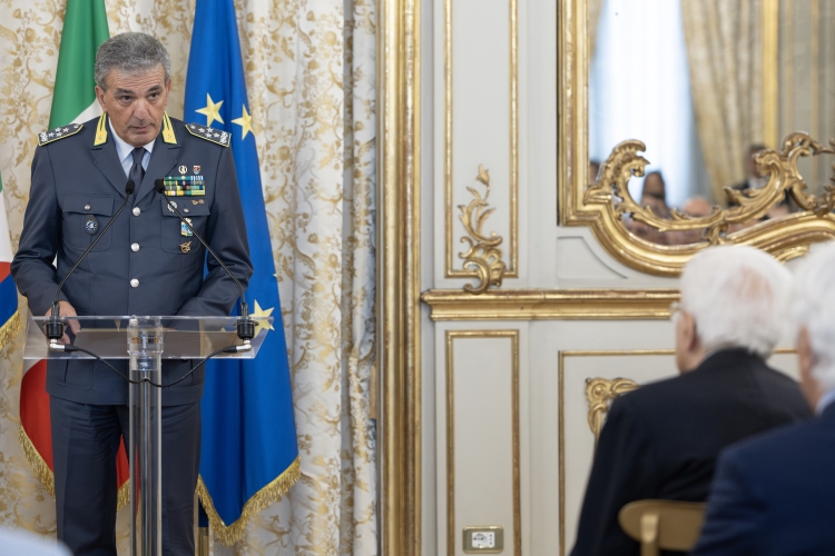 Andrea De Gennaro, Comandante Generale della Guardia di Finanza, al Quirinale, in occasione del 251° anniversario della costituzione del Corpo
