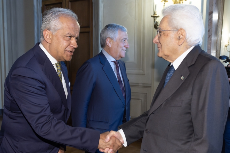 Il Presidente della Repubblica Sergio Mattarella con  Matteo Piantedosi, Ministro dell’Interno,in occasione dell'incontro con i Ministri ed altri membri del Governo, in vista del Consiglio Europeo   
