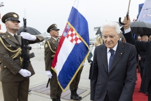 Il Presidente della Repubblica Sergio Mattarella a Zagabria, in occasione della visita ufficiale
