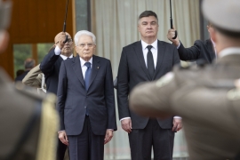 Il Presidente della Repubblica Sergio Mattarella con Zoran Milanović, Presidente della Repubblica di Croazia, in occasione della visita ufficiale
