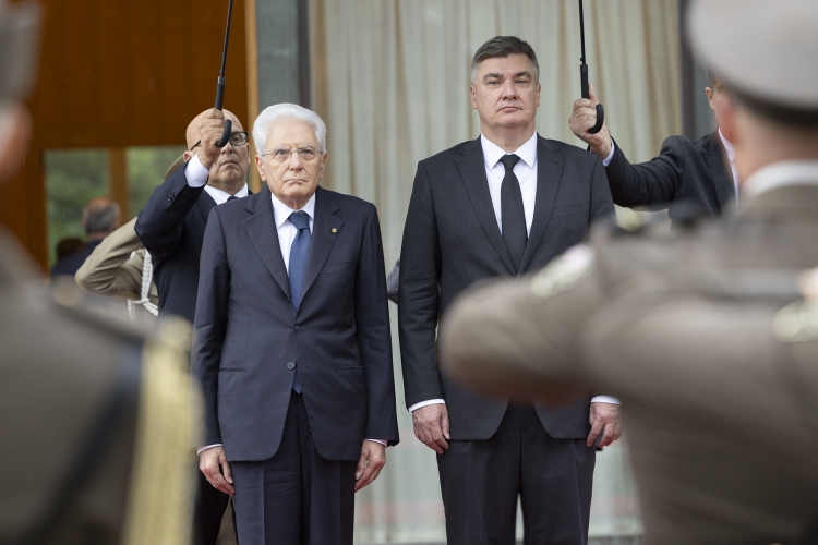 Il Presidente della Repubblica Sergio Mattarella con Zoran Milanović, Presidente della Repubblica di Croazia, in occasione della visita ufficiale

