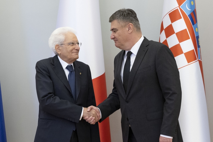 Il Presidente della Repubblica Sergio Mattarella con Zoran Milanović, Presidente della Repubblica di Croazia, in occasione della visita ufficiale
