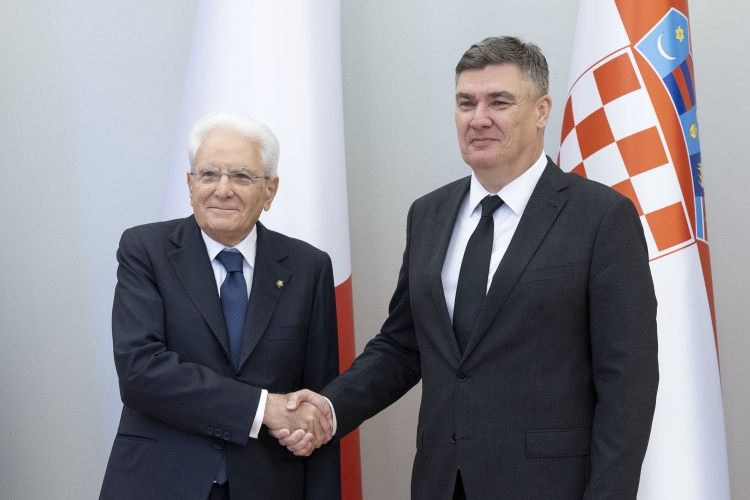 Il Presidente della Repubblica Sergio Mattarella con Zoran Milanović, Presidente della Repubblica di Croazia, in occasione della visita ufficiale

