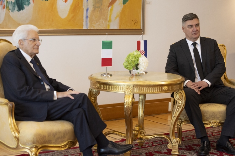 Il Presidente della Repubblica Sergio Mattarella con Zoran Milanović, Presidente della Repubblica di Croazia, in occasione della visita ufficiale
