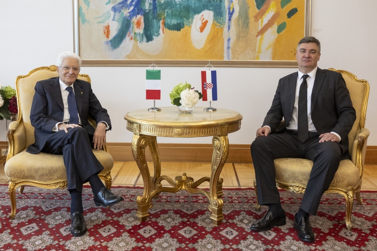 Il Presidente della Repubblica Sergio Mattarella con Zoran Milanović, Presidente della Repubblica di Croazia, in occasione della visita ufficiale
