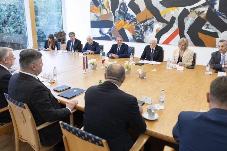 Il Presidente della Repubblica Sergio Mattarella con Zoran Milanović, Presidente della Repubblica di Croazia, in occasione della visita ufficiale
