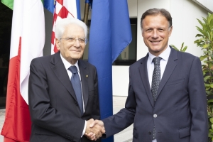 Il Presidente della Repubblica Sergio Mattarella con Gordan Jandroković, Presidente del Parlamento della Repubblica di Croazia
