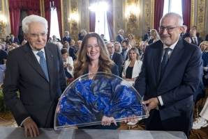 Incontro del Presidente Mattarella con i componenti dell’Associazione Stampa Parlamentare per la consegna del Ventaglio- 30 luglio 2025