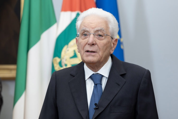 Il Presidente Sergio Mattarella nel corso del videomessaggio in occasione del 51° Forum Ambrosetti di Cernobbio
