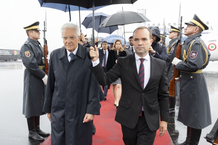 Il Presidente della Repubblica Sergio Mattarella arriva all’aeroporto Jože Pučnik di Lubiana, in occasione della visita Ufficiale nella Repubblica di Slovenia 
